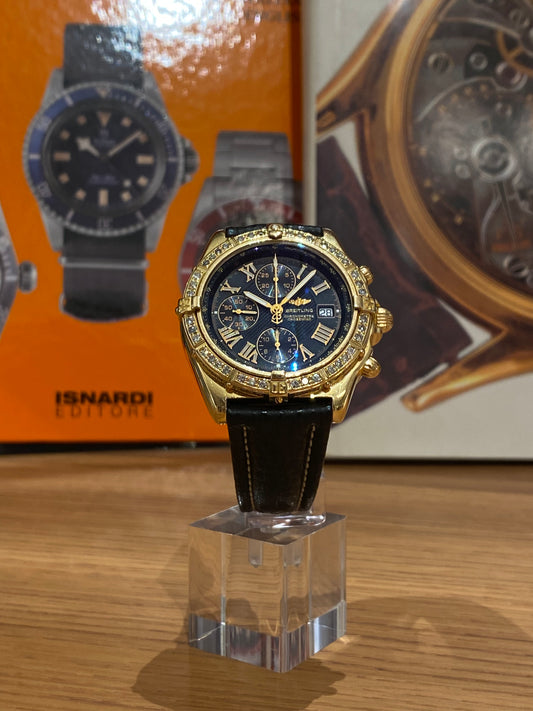 Breitling Crosswind Chronograph 18kt. Gelbgold mit Custom Lunette